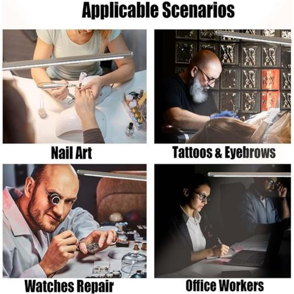 Desk Light with Clamp, USB LED 8W Clip Desk Lamp Eye Care Flexible GooseNeck - Picture 3 of 6